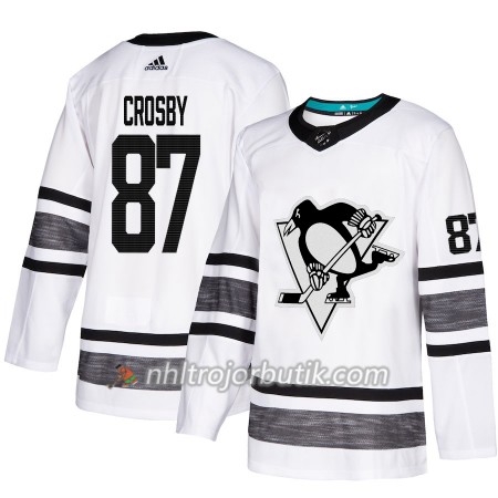 Män Ishockey Pittsburgh Penguins tröja Sidney Crosby 87 Vit 2019 All-Star Adidas Authentic